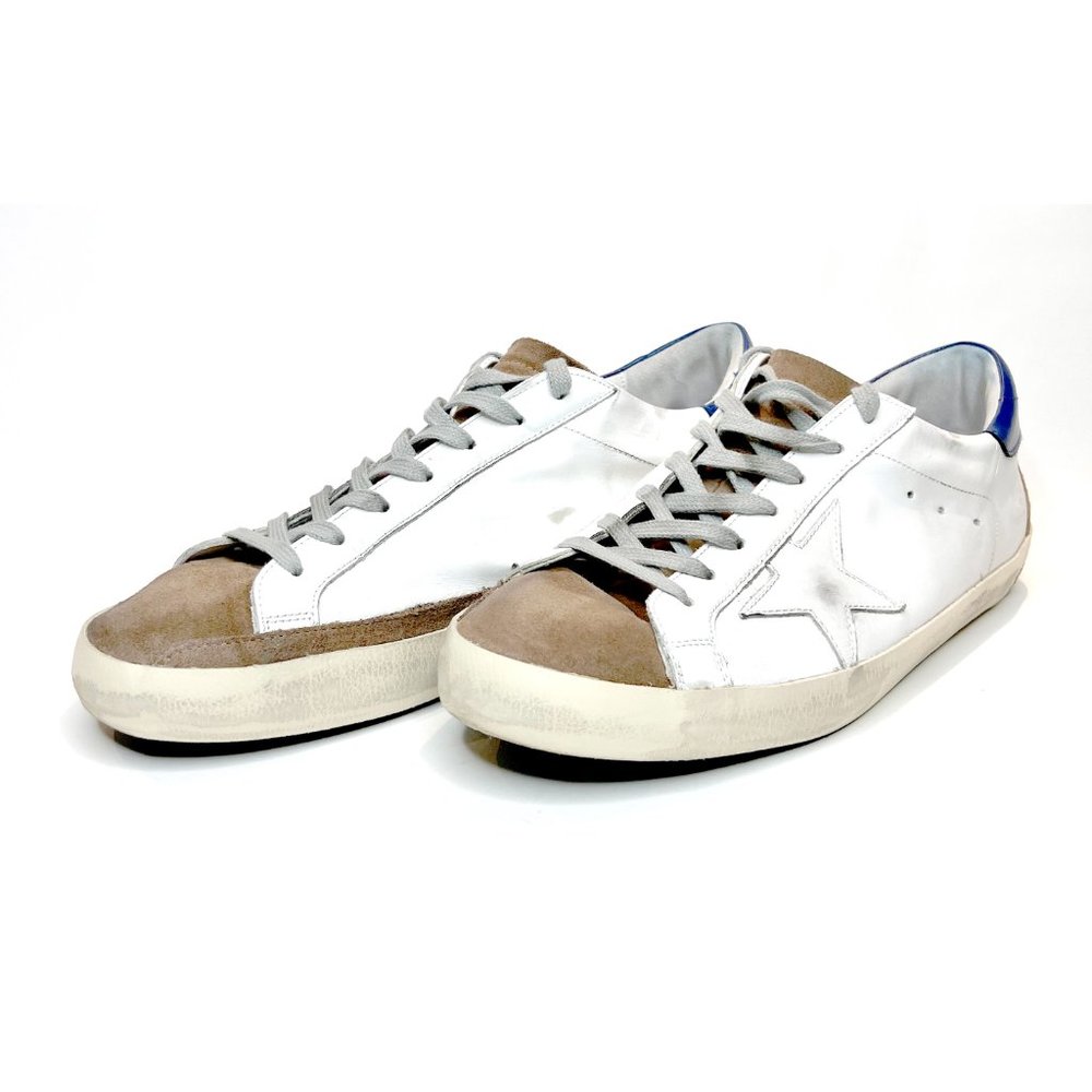 Golden Goose Two-tone white and brown Super-Star sneakers SIZE: 12US  "WITH BOX"